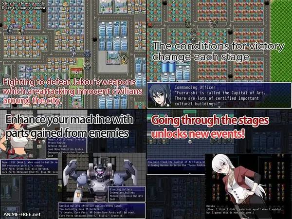 Сцена из внутреннего меню Civilian Justice League 2