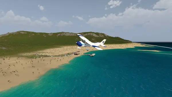 Сцена из внутреннего меню Coastline Flight Simulator