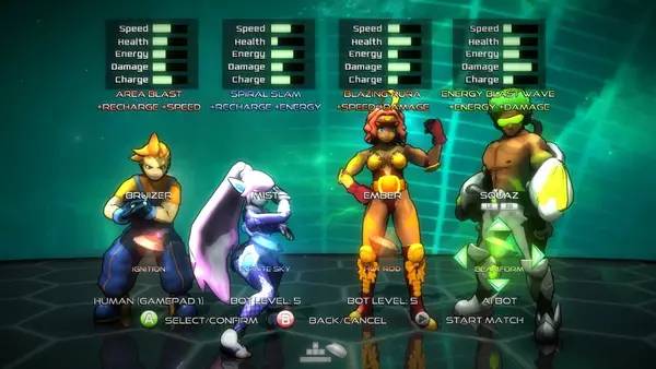 Сцена из внутреннего меню Combat Core