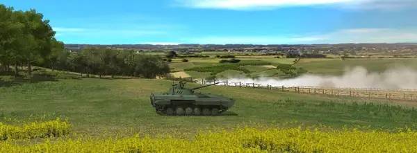 Сцена из внутреннего меню Combat Mission Cold War