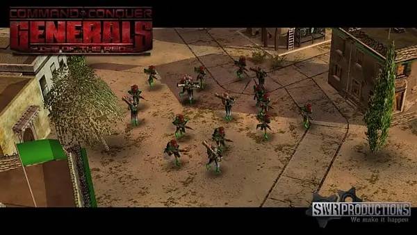 Сцена из внутреннего меню Command & Conquer Generals - Rise of the Reds