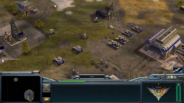 Сцена из внутреннего меню Command & Conquer Generals - Zero Hour