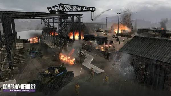 Сцена из внутреннего меню Company of Heroes 2 - The British Forces