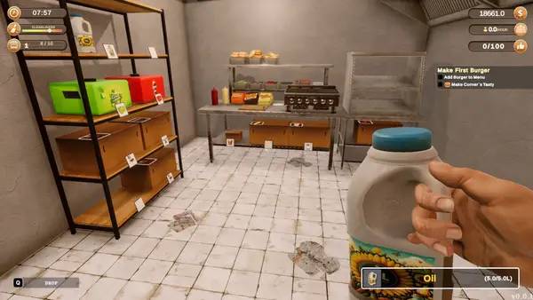 Сцена из внутреннего меню Corner Kitchen Fast Food Simulator