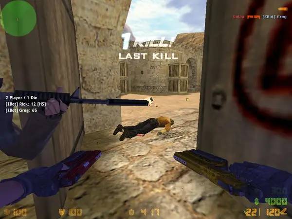 Сцена из внутреннего меню Counter-Strike Xtreme
