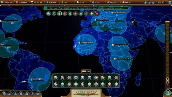 Сцена из внутреннего меню COVID The Outbreak