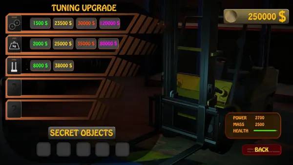 Сцена из внутреннего меню Crazi Lift