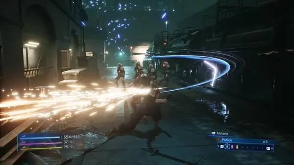 Сцена из внутреннего меню CRISIS CORE –FINAL FANTASY VII– REUNION