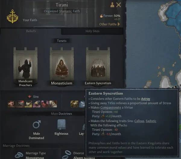 Сцена из внутреннего меню Crusader Kings 3  Warcraft - Guardians of Azeroth 2