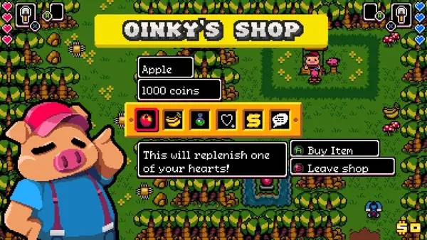 Сцена из внутреннего меню Dandy and Randy DX