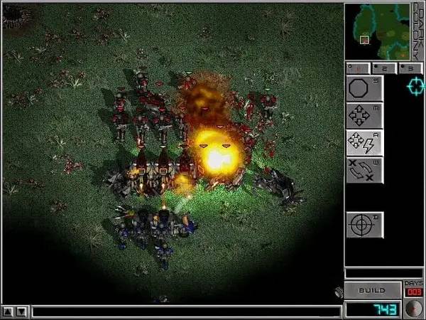 Сцена из внутреннего меню Dark Colony