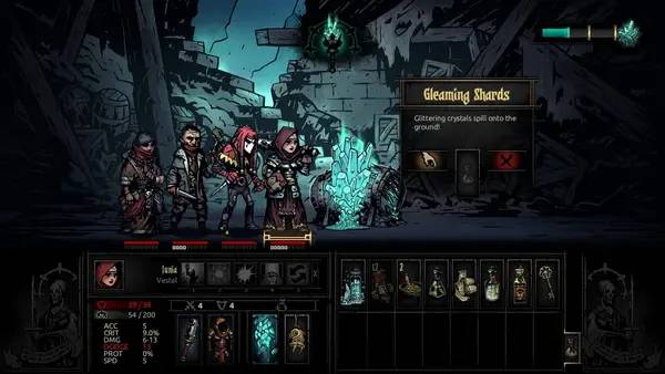 Сцена из внутреннего меню Darkest Dungeon  The Color Of Madness