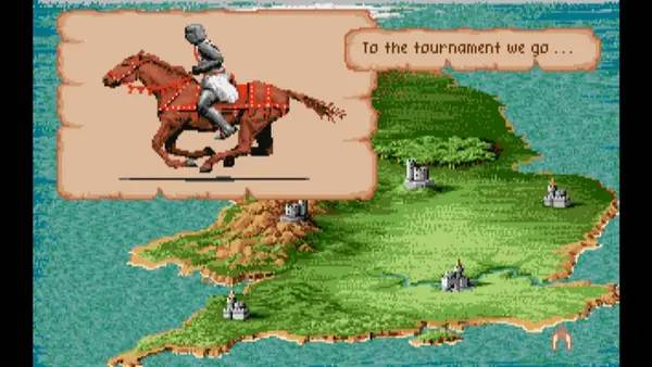 Сцена из внутреннего меню Defender of the Crown