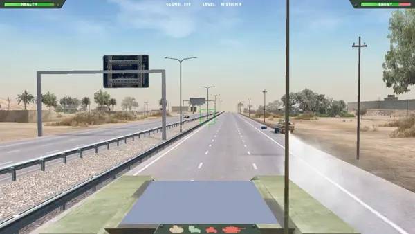 Сцена из внутреннего меню Desert Gunner