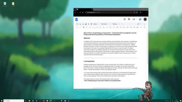 Сцена из внутреннего меню Desktop Fishing