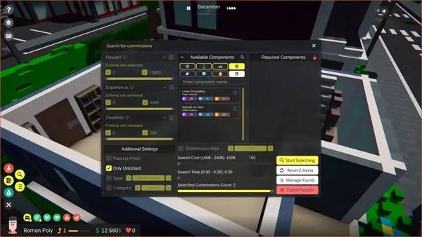 Сцена из внутреннего меню DevLife