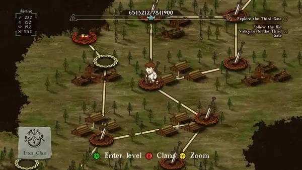 Сцена из внутреннего меню Die for Valhalla!