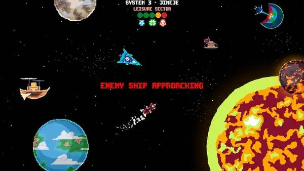 Сцена из внутреннего меню DIG - Deep In Galaxies