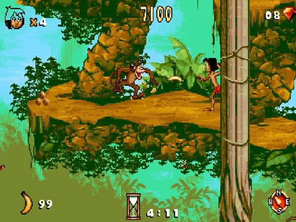 Сцена из внутреннего меню Disney 16-bit Classics  Aladdin + The Lion King + The Jungle Book