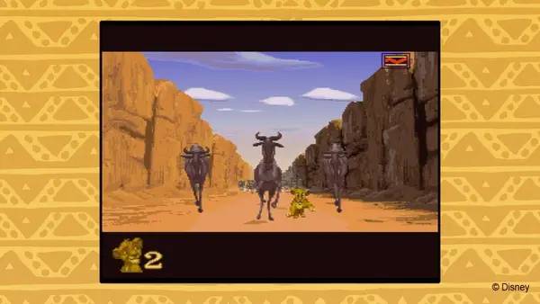 Сцена из внутреннего меню Disney Classic Games Aladdin and The Lion King