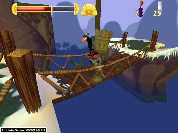 Сцена из внутреннего меню Disney's The Emperor's New Groove Action Game