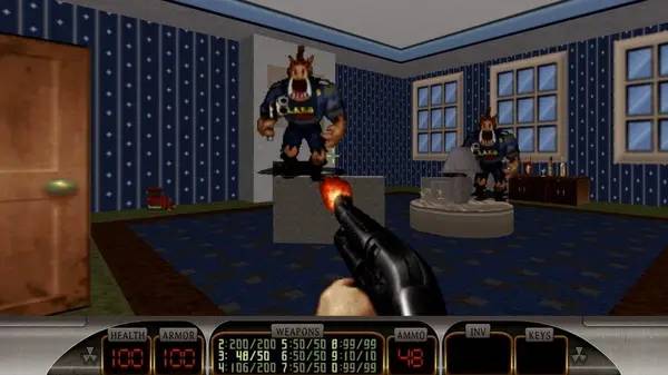 Сцена из внутреннего меню Duke Nukem 3D Megaton Edition