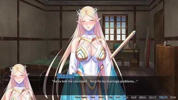 Сцена из внутреннего меню Elf Wives Cheat to Ride my Meat