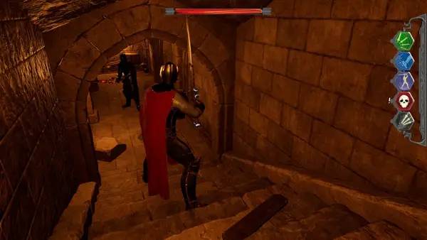 Сцена из внутреннего меню EPIC KNIGHT