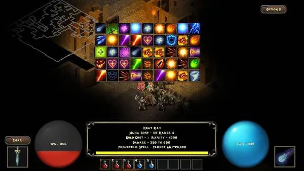 Сцена из внутреннего меню Escape from Deathmark Dungeon