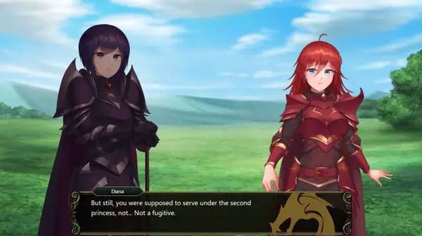 Сцена из внутреннего меню Esperia ~ Uprising of the Scarlet Witch ~