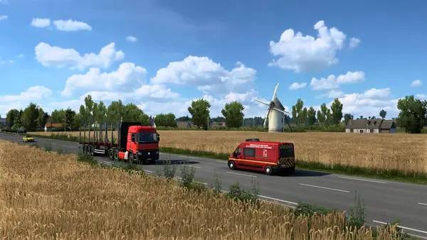 Сцена из внутреннего меню Euro Truck Simulator 2 - Vive la France !