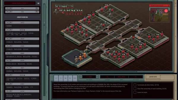 Сцена из внутреннего меню EXAPUNKS