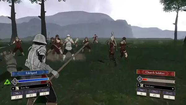 Сцена из внутреннего меню Fire Emblem Three Houses