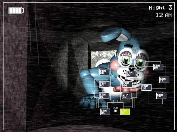 Сцена из внутреннего меню Five Nights at Freddy's 2