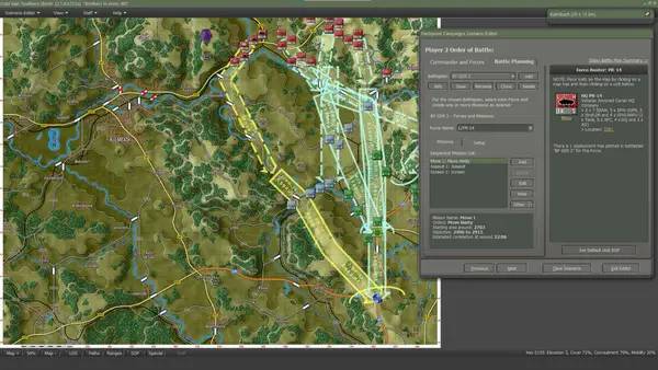 Сцена из внутреннего меню Flashpoint Campaigns Southern Storm