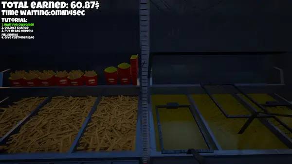 Сцена из внутреннего меню Food GO! Simulator