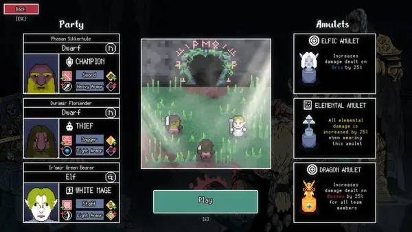 Сцена из внутреннего меню Forgotten Mines