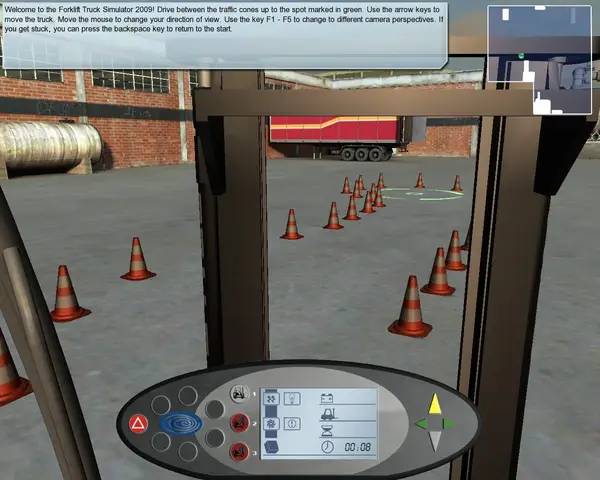 Сцена из внутреннего меню Forklift Truck Simulator 2009
