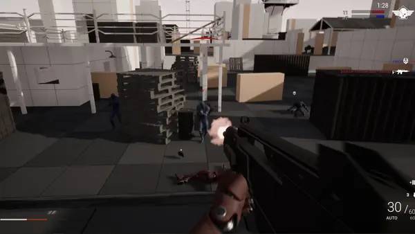 Сцена из внутреннего меню FPS Game Dev Test