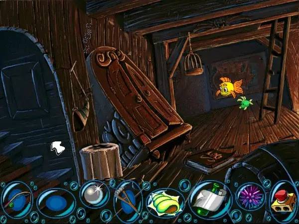Сцена из внутреннего меню Freddi Fish and the Case of the Missing Kelp Seeds