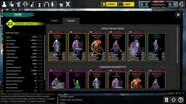 Сцена из внутреннего меню Gaiadon Eternal Quest