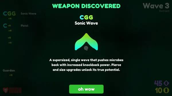 Сцена из внутреннего меню Genome Guardian