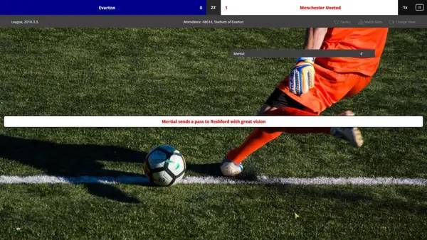 Сцена из внутреннего меню Global Soccer Manager 2018