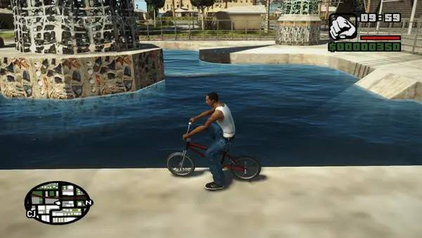 Сцена из внутреннего меню Grand Theft Auto  San Andreas - Graphic mod ENB