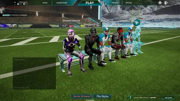 Сцена из внутреннего меню Gridiron