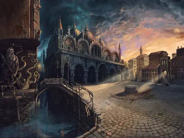 Сцена из внутреннего меню Grim Facade  Mystery of Venice Collector’s Edition