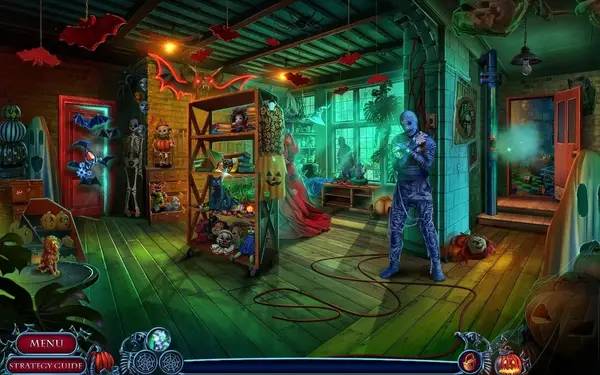 Сцена из внутреннего меню Halloween Chronicles Evil Behind a Mask Collector's Edition