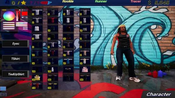 Сцена из внутреннего меню Hardcore Parkour