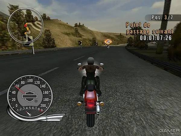 Сцена из внутреннего меню Harley-Davidson Race to the Rally