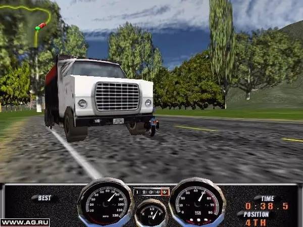 Сцена из внутреннего меню Harley-Davidson Race Across America